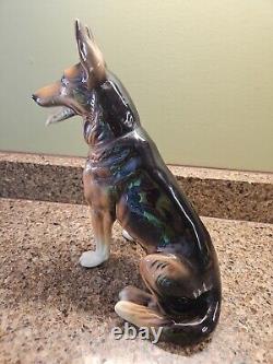 Goebel Porcelain German Shepherd Dog GSD Figurine 10.5 W Germany Vintage