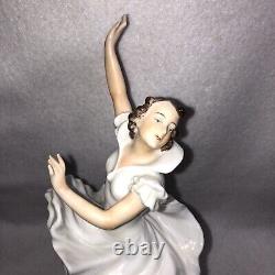 HUS Dancer Figurine Heinz Schaubach Unterweißbach Germany RARE 1940-1958 Vintage