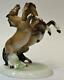Horses Standing Hind Legs Porcelain Figurine Vintage By Unterweissbach Germany