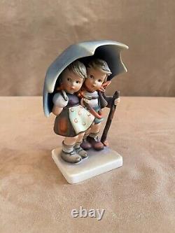 Hummel Figurine Stormy Weather Boy & Girl Umbrella #71 W. Germany with vintage