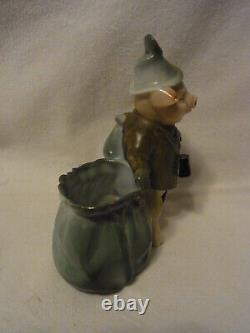 Hunter Pig Porcelain Bowl Vintage German #WithO