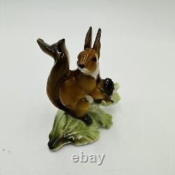 Hutschenreuther Squirrel Figurine Hans Achtziger Germany Vintage Decor Porcelain