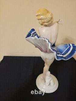 Karl Ens Vintage Ballerina Blue Tutu On Pointe Figurine