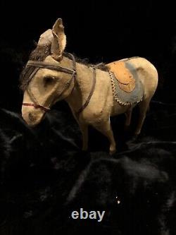 LARGE Antique Vintage German Donkey Noisemaker Paper Mache- 1900s- NOT WORKING