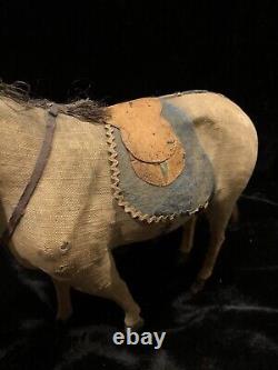 LARGE Antique Vintage German Donkey Noisemaker Paper Mache- 1900s- NOT WORKING