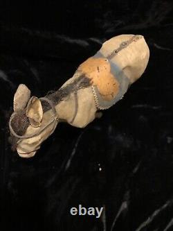 LARGE Antique Vintage German Donkey Noisemaker Paper Mache- 1900s- NOT WORKING