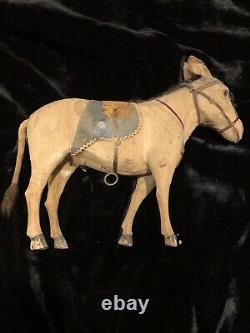 LARGE Antique Vintage German Donkey Noisemaker Paper Mache- 1900s- NOT WORKING