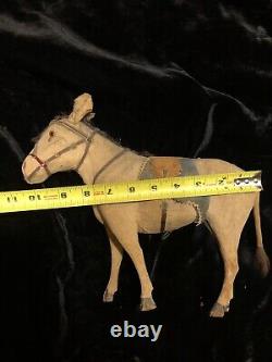 LARGE Antique Vintage German Donkey Noisemaker Paper Mache- 1900s- NOT WORKING