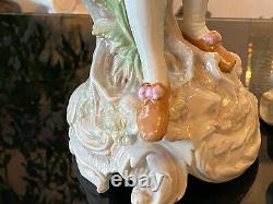 Large 19th Century Meissen Porcelain Figurines, 16 tall