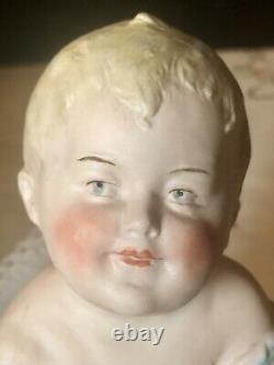 Lot of 2 Vintage Gerbruder Heubach Bisque Piano Baby Figurines