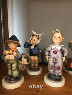 Lot of 9 Hummel Figurines 1940s 1950s 1970s 1980s Vintage. 4.5-5.5 High Pre-O