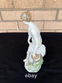 Meissen Female Nude Bathing Porcelain Figurine