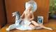 Nude Lady With Russian Borzoi Wolfhound Greyhound German Porcelain Figurine 3908