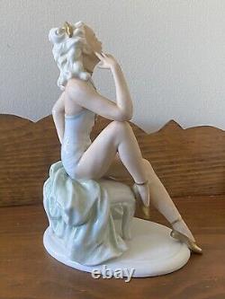 Old Unterweissbach German Vintage Porcelain Figurine-Cabaret Dancer/-Rare