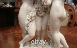 Original Antique Gorgeous Statuette Three Graces Porcelain Germany Rare