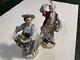 Pair Antique Meissen Porcelain Figurine Man & Woman With Flower Basket 1850-1899