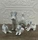Pfeffer Gotha Germany Porcelain Schnauzer Terrier Dog Figurine With Puppies Vtg
