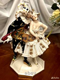Porcelain Figurines Of a Lace Maker Germany-Special Vintage early 20th century