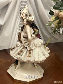 Porcelain Figurines Of a Lace Maker Germany-Special Vintage early 20th century