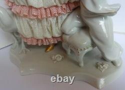 Porcelain lace figurine DDR Unterweissbach 1960s Free International Shipping
