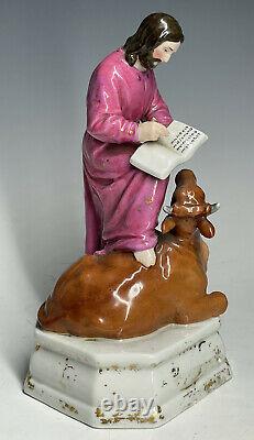 RARE Antique 19th C. Porcelain German Religious Saint Christian European