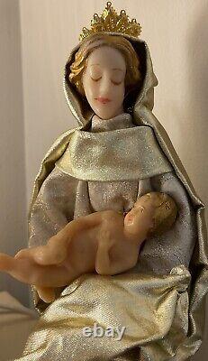 RARE! Vintage Koestal (West Germany) Gold & Wax Mary And Child 12 Figure