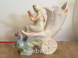 RARE Vintage Porxellanfiguren Grafenthal Lady With Mandoline Statue GERMANY