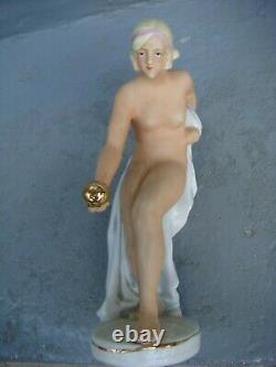 RRR RARE Antique Germany Nude Woman Porcelain Figurine