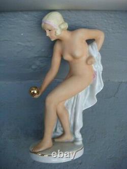 RRR RARE Antique Germany Nude Woman Porcelain Figurine