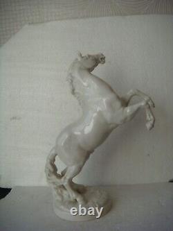 RRR RARE Antique Vintage HUTSCHENREUTHER Porcelain White Horse K. TUTTER