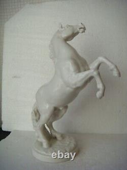 RRR RARE Antique Vintage HUTSCHENREUTHER Porcelain White Horse K. TUTTER