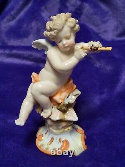 Rare 18thC Volkstedt 1760s Germany Porcelain Cherub Angel Cupid Figurine As Is