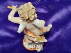 Rare 18thC Volkstedt 1760s Germany Porcelain Cherub Angel Cupid Figurine As Is
