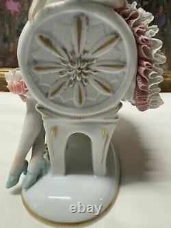 Rare 19th C. Germany Dresden Sitcendorf Fine Porcelain & Lace Figurine 8