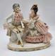 Rare Antique Dresden Lace Franz Witter Figurine Couple Pink 7x 7 Outstanding