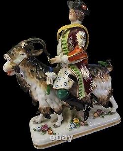 Rare Antique SITZENDORF Germany Porcelain Figurine of Count Bruhl's Tailor