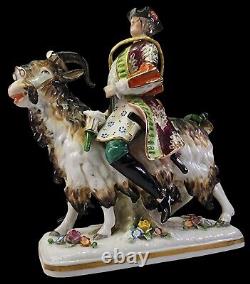 Rare Antique SITZENDORF Germany Porcelain Figurine of Count Bruhl's Tailor