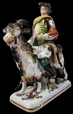 Rare Antique SITZENDORF Germany Porcelain Figurine of Count Bruhl's Tailor