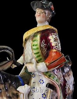 Rare Antique SITZENDORF Germany Porcelain Figurine of Count Bruhl's Tailor