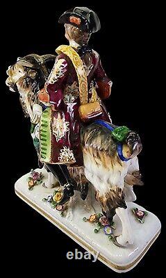 Rare Antique SITZENDORF Germany Porcelain Figurine of Count Bruhl's Tailor