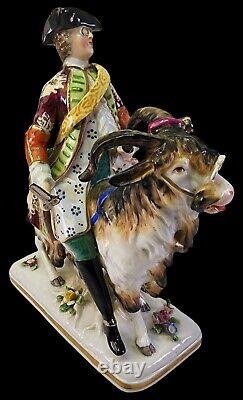 Rare Antique SITZENDORF Germany Porcelain Figurine of Count Bruhl's Tailor