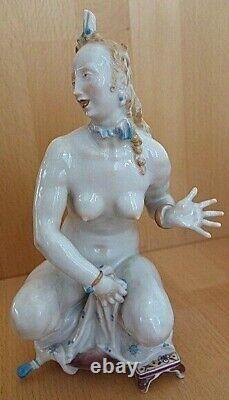 Rare Erotic Antique20th Volkstedt Original Porcelain Figurine Germany Marked18cm