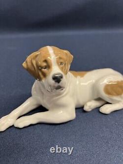 Rare Heubach Germany St Bernard Porcelain Dog Figurine