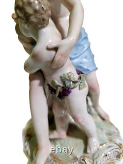 Rare KPM Porcelain Figurine Goddess of Wine With Cherub, Stunning Figurine 8H