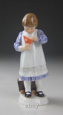 Rare Meissen Figurine Y180 Paul Helmig Girl with Candy Bag