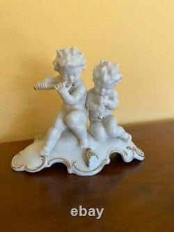 Rare Old Vintage GERMANY PORCELAIN Hutschenreuther Collectible Figurine Playing