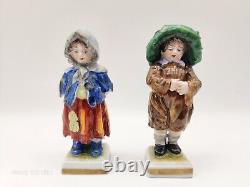 Rare Vintage 2 Volkstedt Porc. Factory Germany Boy/girl Street Urchin Figurines