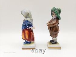 Rare Vintage 2 Volkstedt Porc. Factory Germany Boy/girl Street Urchin Figurines