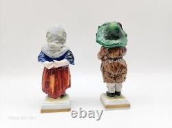 Rare Vintage 2 Volkstedt Porc. Factory Germany Boy/girl Street Urchin Figurines