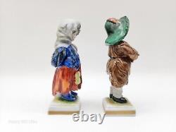 Rare Vintage 2 Volkstedt Porc. Factory Germany Boy/girl Street Urchin Figurines